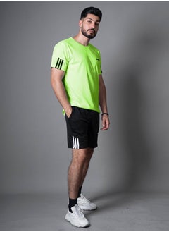 اشتري Men's Short and T-shirt Tracksuit Sports Suit Activewear Set في الامارات