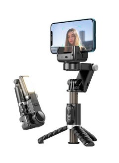 Buy Gimbal Stabilizer for Smartphone with Extendable Selfie Stick and Tripod, 3 Axis Selfie Stick Tripod with Face Tracking, 360° Rotation, Auto Balance for iPhone/Android in UAE