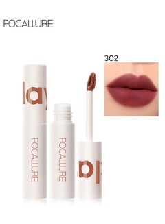 اشتري Velvet Matte Liquid Lipstick Satin-Finish Full Coverage Lip Color High Pigmented Lip Stain for Cheeks and Lips Tint Smooth Soft Lip Makeup  Lightweight  Quick-Drying- 302 Classic Red في الامارات
