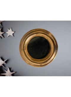 Buy PHOTO FRAME FOR WALL HANGING IN ROUND SHAPE HANDMADE NEW MODERN DESIGN IN ROUGH  ROSE GOLD FINISH 24X24X2 CENTIMETER in UAE