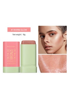 Buy Blush Stick, Blush Cream for Cheeks Eyes Lips,Blush in Natural with Waterproof Sweat-Resistant, Tinted Solid Stick with Long Lasting, Nude Makeup Multi-Use Color Stick Creamy Blush(4#Warm Glow) in Saudi Arabia