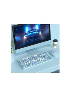 Buy Wireless Keyboard And Mouse Combo,For Windows/IOs/Linux PC Tablets,Suit For Working Typing Traveling Meeting(Blue) in UAE