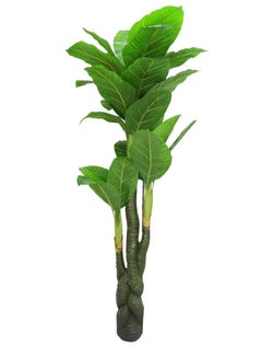 Buy Decorative Artificial Tree Green Long Leafs for Indoor/Outdoor Home Events Decoration 165x45x45cm in UAE