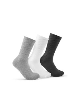 Buy STITCH Men's Pack of 3 Half Terry Long Casual Socks in Egypt