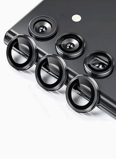 اشتري Samsung Galaxy A55 Camera Lens Protector, Individual Tempered Glass Camera Screen Protector Metal Ring Lens Cover for Galaxy A55 Accessories, 1 Set (Black) في السعودية