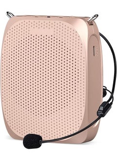 Buy Portable Voice Amplifier, Personal Speaker with Microphone Headset and Waistband, Rechargeable Personal Amplifier for Teachers Tour Guides Coaches Yoga Fitness (Rose-Gold) in Saudi Arabia