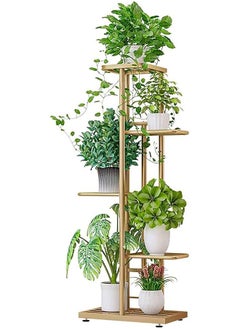 اشتري Golden Plant Stand 5 tier Plant Pot Holder Shelves Metal Planter Display Rack Indoor And Outdoor في الامارات