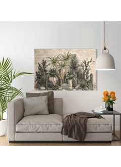 Buy Canvas Wall Art, Abstract Framed Portrait of thickets of tropical desert plants in Egypt