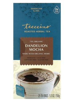 اشتري Roasted Herbal Tea Dandelion Mocha Caffeine Free 25 Tea Bags 5.3 oz (150 g) في الامارات