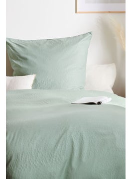 اشتري Serrsucker Duvet Set 140 x 200 cm, Sage Green في الامارات