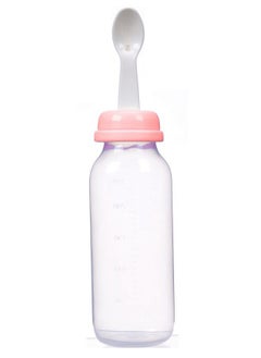 Buy 240ml Nursing  Bottle with Spoon-Pink in Saudi Arabia