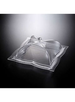 اشتري Acrylic Square Dessert Serving Set Clear 35 cm في الامارات