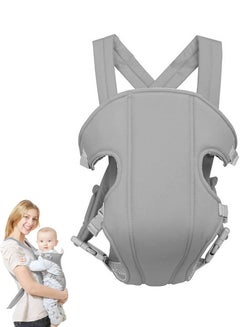 Buy 4-In-1 Baby Adjustable Carrier With Comfortable Head Support And Buckle Strap - Grey in UAE