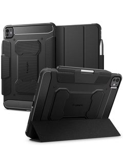 Buy Rugged Armor Pro for iPad Pro 11 inch Case Cover (2024) M4 with Pencil holder - Black in UAE