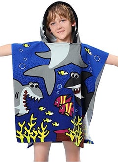 اشتري Boys Hooded Beach Towels Kids Bath Ultra Soft Microfiber Fast Drying Pool Swim في الامارات