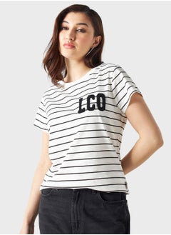 Buy Crew Neck Graphic T-Shirt in UAE