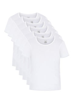 اشتري Fashion Academy Mens Inner T-Shirt White pack of 6 في الامارات