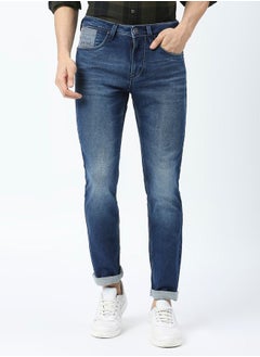 اشتري Mid Rise Faded Jeans with Pocket Detail في السعودية