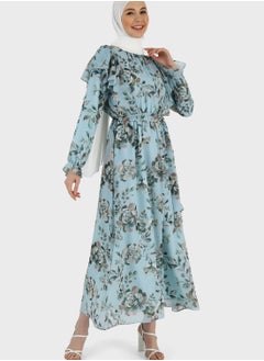 Buy Floral Print Tiered Dress in UAE