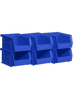 Buy 08212BLUE 30210 AkroBins Plastic Storage Bin Hanging Stacking Containers, (5-Inch x 4-Inch 3-Inch), Blue, 6-Pack in UAE