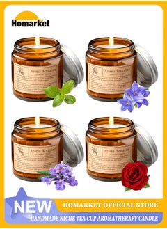 Buy 4 Pack Candles for Home Scented, Lavender Candles Set, Aromatherapy Jar Candles for Home,80ml 45-50 Hour Long Lasting Candles, Scented Candles Gifts Set for Women, Birthday,Anniversary in UAE