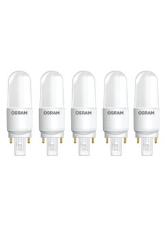 Buy Osram 12W LED Bulb G24D 2-Pin base Warm White, 830/3000K - Pack of 5 in UAE