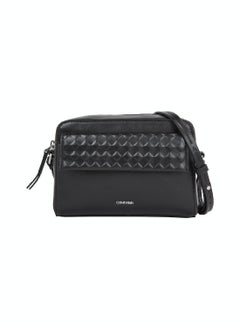 Buy Women's Mini Quilted Crossover Bag - Polyester, Black in UAE