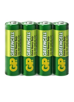 Buy GP Greencell Heavy Duty AA Batteries 4-Pack – Long-Lasting Power, Reliable Performance, Mercury-Free, Eco-Friendly Design, Ideal for Everyday Devices, Flashlights, and Clocks in UAE