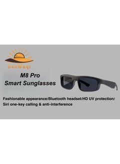 Buy Smart Bluetooth Headset Sunglasses M8 Pro. Technical Bone Conduction Headphones. in UAE