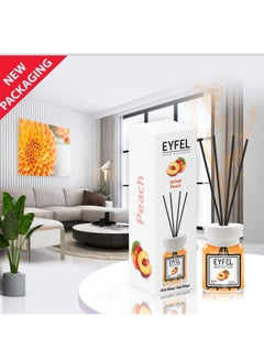 Buy Eyfel Reed Diffuser Peach - Seftali Room Air Freshener 120ml in UAE