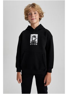 Buy Boy Oversize Fit Hooded Long Sleeve Knitted Sweat Shirt in Egypt