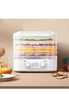 Buy Electric Food Dehydrator with 5 Trays Tiers, Fruit Dryer Vegetable Drying Machine Powerful Capacity Freeze Dryer Temperature Control Adjustable Timer for Fruits Veggies Meat Pet Treats Snack DIY Made in Saudi Arabia