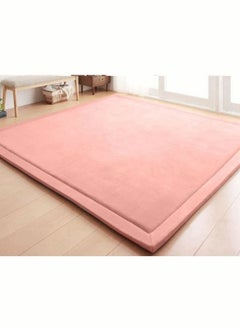 اشتري Carpet game mat carpet crawl mat nursery baby toddler children's room, yoga mat exercise mat (pink, 100 x 200cm) في السعودية