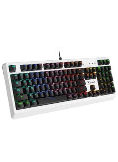 اشتري لوحة مفاتيح الألعاب B810RC RGB - مفتاح أزرق بصري - LK باللمس والنقر - استجابة بدون تأخير مع سرعة البرق - غطاء مغناطيسي قابل للفصل (أبيض) في مصر