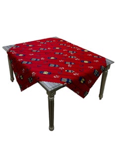 Buy Ramadan Theme Lanterns Design Tablecloth Red color 100 x 100 cm in UAE