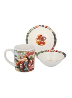 اشتري 3-Piece Avengers Dust Ceramic  Dinner Set في الامارات