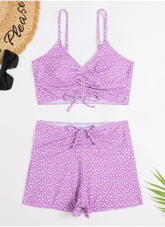 Buy 2 Piece Boxer Swimsuit Beach Bikini in UAE