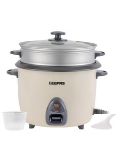 اشتري Geepas GRC4326 2.2L Electric Rice Cooker -Cook/Warm/Steam, High-Temperature Protection - Make Rice & Steam Healthy Food & Vegetables في الامارات