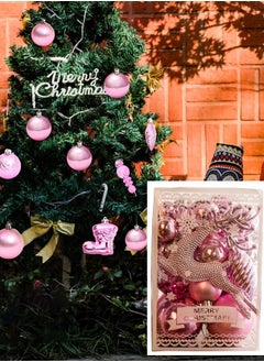 اشتري Christmas Ball Ornaments 30pcs Shatterproof Plastic Christmas Tree Decorations with Hanging Loop for Xmas Tree Party Home Decor Christmas Tree Ornaments Set Christmas Tree Decorations في الامارات