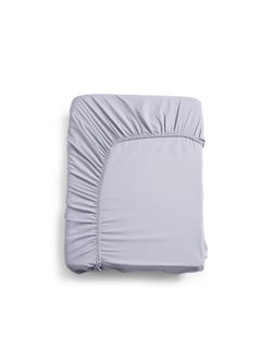 Buy Essential Solid Fitted Sheet 160x200+33cm - Grey in UAE