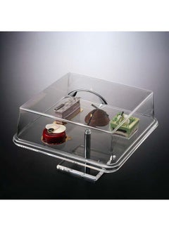 Buy Acrylic Square Cake Stand w/ Cover L in UAE