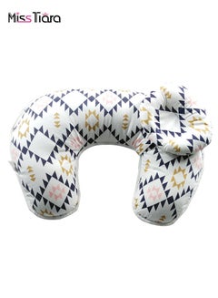 Buy Newborn Baby Nursing Pillows with Head Positioner—Maternity Breastfeeding, Bottle Feeding, Infant Support Washable U-Shaped Pillow with removable Cotton cover in UAE