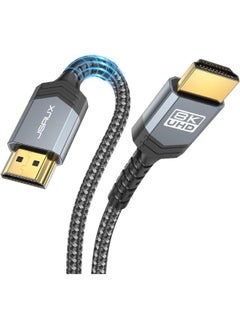 اشتري كابل HDMI معتمد من JSAUX 8K بطول 10 أقدام، سلك HDMI 8K (8K@60 هرتز 7680x4320، 4K@120 هرتز)، يدعم 48 جيجابت في الثانية eARC HDR10 HDCP 2.2 و2.3 ثلاثي الأبعاد، متوافق مع PS5، PS4، X-Box Series X، LG/Sam في مصر