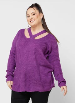 Buy Sweater With Cutout Detail in UAE