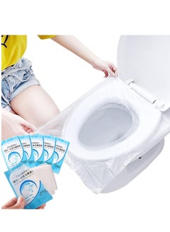 Buy Disposable Toilet Mat 50 PCS Waterproof Portable Toilet Seat Cover WC Pad for Baby Pregnant for Airplanes, Travel, Public Restrooms in Saudi Arabia