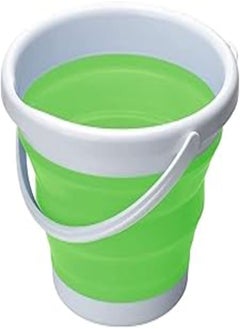 Buy Whitecloud TRANSFORMING HOMES® Silicone Foldable Bucket Collapsible with Strong Folding Bucket Flexible Compact BPA Free Design and Sturdy Handle for Hiking Camping and Outdoor (10 Liter) (10L Green) in Egypt