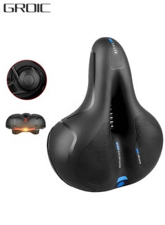 Buy Comfortable Bike Seat Cushion -Bicycle Seat for Men Women with Dual Shock Absorbing Ball Memory Foam Waterproof Wide Bicycle Saddle Fit for Stationary/Exercise/Indoor/Mountain/Road Bikes in UAE