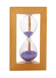 Buy Hourglass Timer 5 Minutes Sandglass Wooden Frame Sandglass Hourglass Sand Clock Toy Sand Hourglass Timer for Kids Hourglass Decoration Purple Colorful Sand Wood Sand Desk Child in UAE