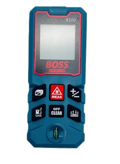 Buy Boss Lifestyle 100M Laser Distance Measure Meter with 1 Bubble Level, Min/In/Ft Unit Switching, LCD Backlit Display, Pythagorean Mode, Area and Volume in UAE