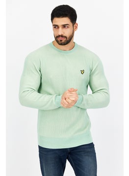 اشتري Men Crew Neck Long Sleeve Printed Sweatshirt, Light Green في السعودية